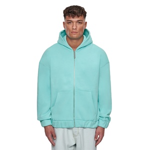 Men basics zipper oversized hoodie sleek modern casual look soft fleece cotton fabric full <b>zip</b> <b>hooded</b> and winter outfit for sale - Product Image 1