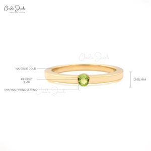 Bague de fiançailles solitaire en or jaune massif 14 carats sans défaut 0.12 ct pour mariage et fête - Product Image 2