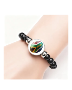 Pulsera de Diseño de la Bandera de la Selección de Rugby de Sudáfrica, Informal, Ligera, Impermeable, de Forma Libre, con Broche a Presión, Regalo Novedoso para el Día Nacional - Product Image 3
