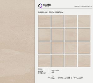 คอลเลคชั่นกระเบื้องพอร์ซเลนสำหรับปูผิว R11กันลื่นขนาด600x600x20มม. คุณภาพเกรด AAA + มีจำหน่ายในขนาด600X900/600x1200 - Product Image 1