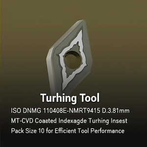 Inserto de Torneado Indexable con Recubrimiento MT-CVD ISO DNMG 110408E-NMRT9415 D.3.81mm, Paquete de 10 Unidades para un Rendimiento Eficiente de la Herramienta - Product Image 3