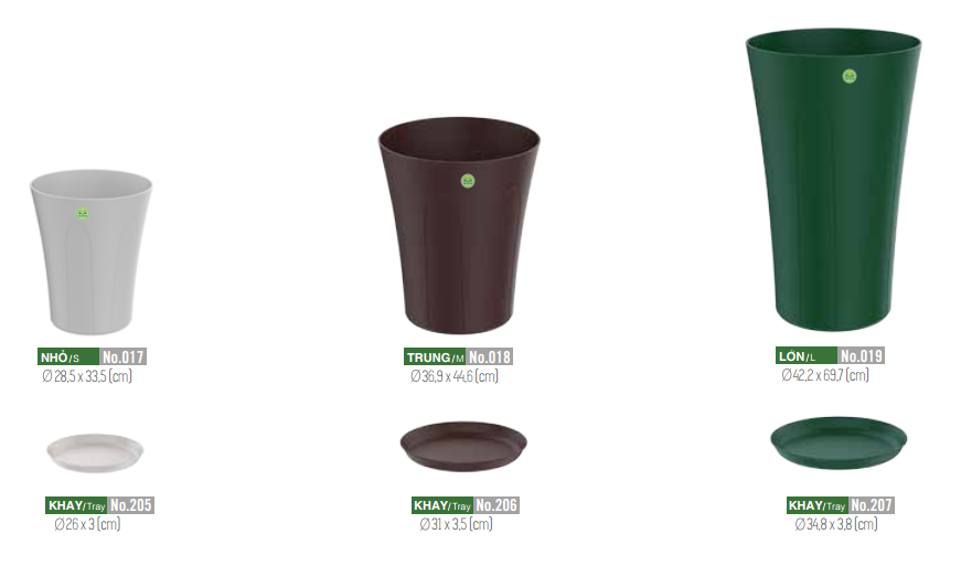 TALL FLOWER POT Recycled Plastics PP from Duytan Manufacturer Ho Chi Minh Vietnam low price hot deal high quality