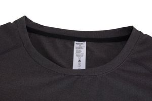 เสื้อยืดผู้ชายเสื้อทีเชิ้ตคอตตอนออกกำลังกายผ้าสแปนเด็กซ์แบบสวมคอมเบิ้นสแปนเด็กซ์ออกแบบได้ตามต้องการ - Product Image 4