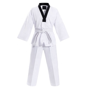 Uniforme de Taekwondo Dobro Wtf transpirable de peso ligero blanco de verano de venta directa de fábrica para competiciones de Taekwondo - Product Image 6