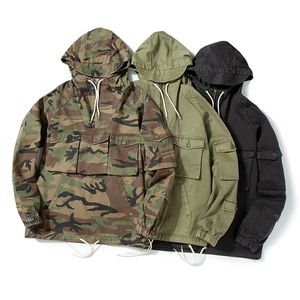 Hiver 100% coton mélangé Hoodie pour hommes New Solid Color Hoodie Outdoors Camping Hunting Jacket Men's Sports Camo Hoodies - Product Image 1