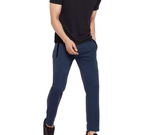 Pantalons de sport décontractés pour hommes 100% coton Pantalons de jogging tissés avec taille élastique Design léger taille mi-haute - Product Image 2