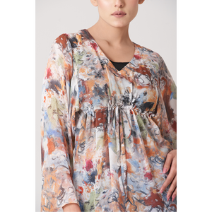 Camisa de cintura estampada para mujer - Product Image 1