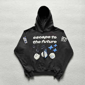 <b>Top</b> Quality Stylish Wear <b>Distressed</b> Puff Printing Hoodies Wholesale Rate New Design Puff Printing Hoodies In Low Price - Product Image 1