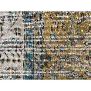 Turkish 1.7x4.1 ft Rug, Vintage Rug, <b>Brown</b> Ikat <b>Wool</b> Rug - Product Image 5