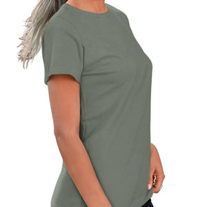 Bonne qualité été imprimé femmes plaine unisexe décontracté à manches courtes haut pour les femmes grande taille t-shirt vêtements de sport t-shirt pour les femmes - Product Image 2