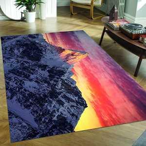 Tapis de paysage de l'Everest, tapis d'hiver, tapis de montagne enneigée, tapis en chenille - Product Image 3