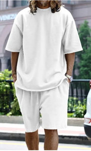 Wholesale Premium Quality <b>Men's</b> XXL Cotton <b>Shorts</b> Set Casual Fitness Printed Sportswear with Logo Plus Size Summer Shirt - Product Image 3