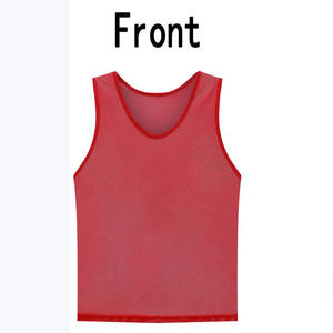 Maillots d'entraînement de haute qualité, couleur unie, respirants, légers, 100% polyester, logo personnalisable, taille unique, sans manches, pour le football - Product Image 1