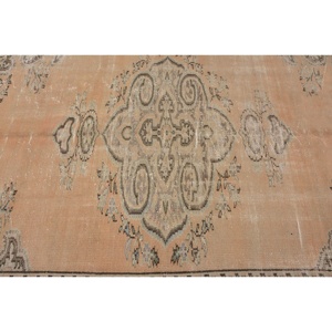 Alfombra Turca de 5.6x8.5 pies, Alfombra Vintage Grande, Alfombra Floral Marrón - Product Image 5