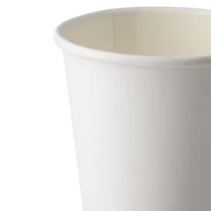8Oz 200Ml Ø 80 mm White Single Wall EcoUp Printed Logo Paper Cups Branded Cafe Mugs - 1000 pcs/carton - Product Image 4