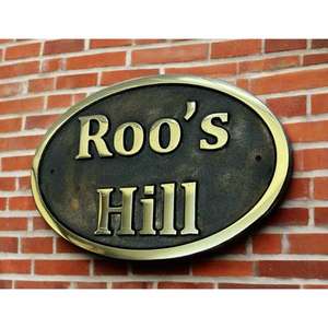 Placa personalizada de forma ovalada, letrero de pared General, letrero decorativo de aluminio fundido, artesanías, placa de letrero de gran tamaño de Metal de alta calidad - Product Image 3