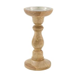 Unique Style Wood Candle Holder Home Living <b>Room</b> Rounded Candle Holders Brown Colored Wood Candle Holders - Product Image 4
