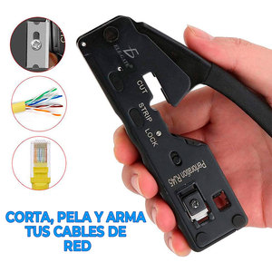 Pinza Crimpatrice in Acciaio per Connettori Modulari di Rete CAT5 CAT6 CAT7, Strumento per Spellare Cavi - Product Image 5
