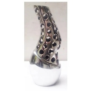 Vase décoratif en aluminium écologique, léger et au design moderne, pour mariage, décoration intérieure, pot de fleurs pour salon et bureau - Product Image 6