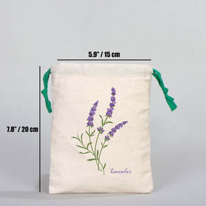Bolsa de Tela de Algodón Orgánico 6W X 8H (15.5cm X 20cm) con Asa Verde, Serigrafía y Bordado Personalizables para Promoción de Paquetes - Product Image 2