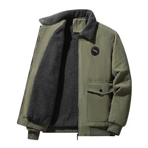 Nouveau lâche rembourré épaissi décontracté revers hommes laine d'agneau veste manteau hommes vestes - Product Image 4