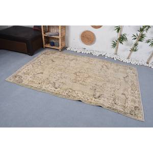 Tapis Oriental Turc Vintage en Laine Beige Marron Patchwork Design 4,8X8,4 ft Armure Plate Support en Latex pour Décorations de Salon - Product Image 2