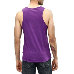 Débardeur de sport à capuche en coton tricoté pour hommes, évacuation de l'humidité, séchage rapide, respirant, vêtements de sport d'été, sur mesure, OEM - Product Image 4