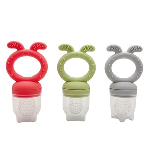 BHD sans BPA Silicone bébé sucette anneau <span class=keywords><strong>de</strong></span> dentition doux fruits mangeoire réutilisable pour 0-12 mois tranche d'âge - Product Image 3