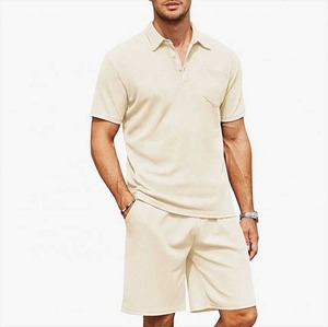 Ensemble Polo et Short Homme de Qualité Supérieure, Tenue Décontractée d'Été, Vêtements de Sport 2 Pièces, Tissu Respirant, Logo Personnalisé, Vêtements en Gros - Product Image 3