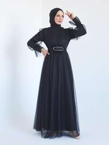 Robe de Soirée Longue Jalabiya de Styliste Modeste Jalabiya Kaftan Dubaï pour Dames Élégant Nouveau Design Vêtements Islamiques Sans Turquie - Product Image 3