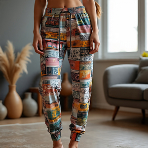 Pantalones de chándal estampados para mujer, ropa deportiva informal, ejercicio físico, pantalón femenino, pijama, pantalones de chándal con estampado Digital para mujer - Product Image 5