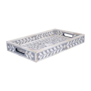 Precio directo de fábrica para bandeja de servicio de incrustaciones de hueso hechas a mano de alta calidad de lujo Característica decorativa sostenible para el hogar y el hotel - Product Image 3