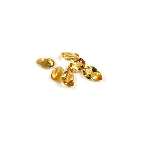 Piedra Preciosa de Citrino Natural, Corte Pera de 10x14 mm, Color Amarillo-Naranja, Calidad Fina, Tratada con Calor, Certificada por IGI, para Accesorios de Joyería - Product Image 4