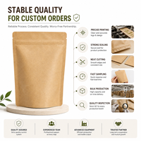 Sacs d'emballage alimentaire refermables en papier kraft écologique, biodégradables et recyclables, avec fermeture éclair, design personnalisé pour les entreprises