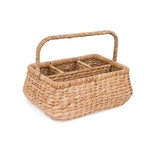 Vente en gros Caddy en bois de jacinthe d'eau naturelle écologique avec poignée pour vaisselle et ustensiles de cuisine du Vietnam - Product Image 1