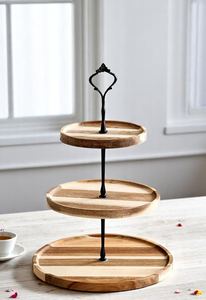 Moderno Soporte para Tartas de Metal de 3 Niveles, Ecológico, Hecho a Mano, Organizador Rústico para Exhibición de Postres, Decoración para Mesa de Cocina, Bodas y Fiestas de Té - Product Image 3