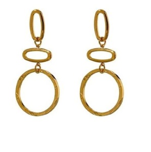 Boucles d'oreilles bohèmes circulaires style américain tournesol, de la 20e édition de la Foire Internationale aux Bijoux de Hong Kong 2009 - Product Image 4