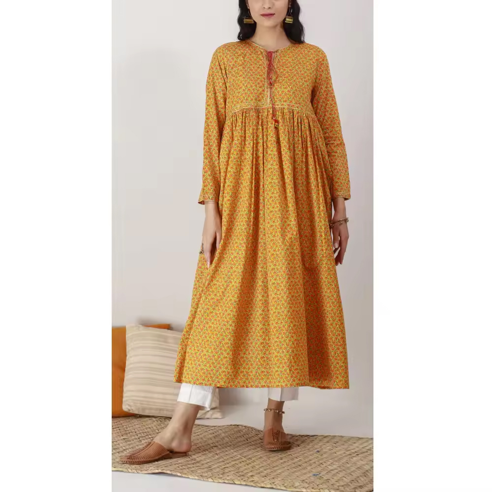 yellow lawn dress design Yellow Lawn Dress - Bahaar Luxury Lawn '23 by Mariyam's