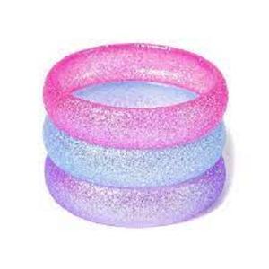 Best Selling 2025 Summer Western Fashion Chunky Square <b>Bracelet</b> Mix and <b>Match</b> Clear Resin Thick Bangles - Product Image 1