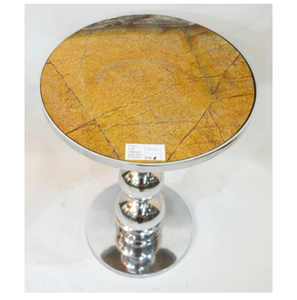 Table basse moderne de haute qualité avec support argenté et plateau en pierre pour la décoration du salon, exportateur en gros - Product Image 6