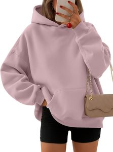 Sudadera Extra Grande y Acogedora de Felpa para Mujer, Sudadera con Capucha de Forro Polar de 460 g/m² con Bolsillo, Transpirable, para Otoño e Invierno - Product Image 6