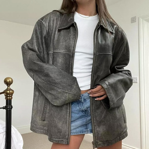 Chaquetas de Cuero de Moda para Mujer, Novedad Más Vendida, Ropa de Invierno, Chaquetas de Cuero de Manga Larga para Mujer - Product Image 2