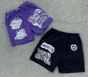Men's High Quality Polyester/Cotton Blend Sweat <b>Shorts</b> Eco-Friendly Custom Puff Printing Solid Pattern Casual Sport Breathable - Product Image 6