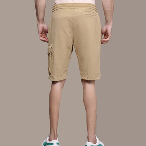 Solide polaire hommes Polyester course Sport Baseball Shorts homme été taille élastique ample solide genou longueur pantalon hommes shorts - Product Image 2