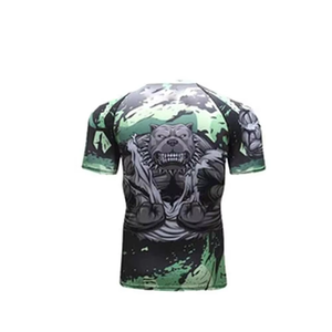 Custom Logo Wholesale Jiu Jitsu Fitness Swim Shirts <b>Printed</b> Short Sleeve MMA for Men Bjj Rashguard Rash Shirts Rash short sleeve - Product Image 2