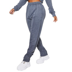 Jogging en molleton de coton chaud pour femme, taille mi-haute, style streetwear, avec cordon de serrage aux chevilles, séchage rapide, pour entraînement, yoga et sport - Product Image 3