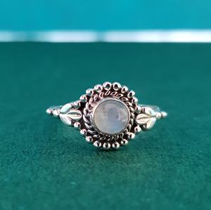 Gran oferta, anillo de piedras preciosas de piedra lunar arcoíris de estilo clásico de Plata de Ley 925, fuerza de corte ovalado, valor para Bodas de mujeres - Product Image 4