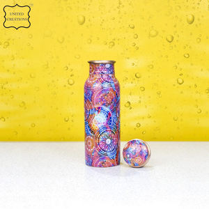 100% botella de cobre saludable puro ecológico impreso beber aplicable Ayurveda beneficios para la salud deportes - Product Image 5