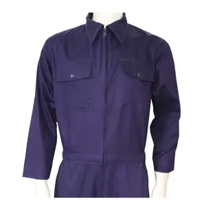 Best Selling Custom Design Factory Direct Wholesale Price Polyester Viscose Blend Zip Closure Worker Coverall Workwear