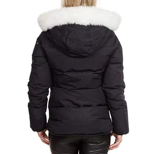 Manteau d'hiver pour femme Palm Moose, fourrure de renard, rembourrage en duvet de canard, veste matelassée à capuche - Product Image 4